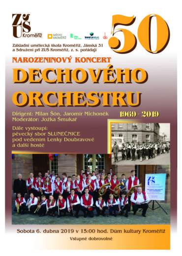 Narozeninový koncert dechového orchestru ZUŠ Kroměříž