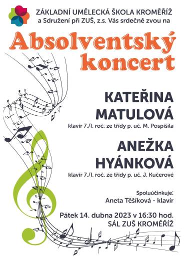 Pozvánka na absolventský koncert