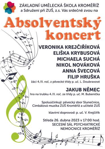 Pozvánka na absolventský koncert