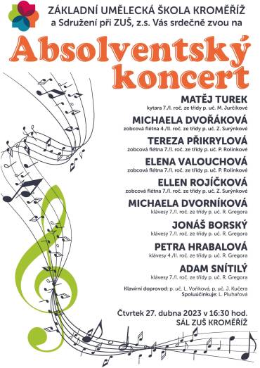 Pozvánka na absolventský koncert