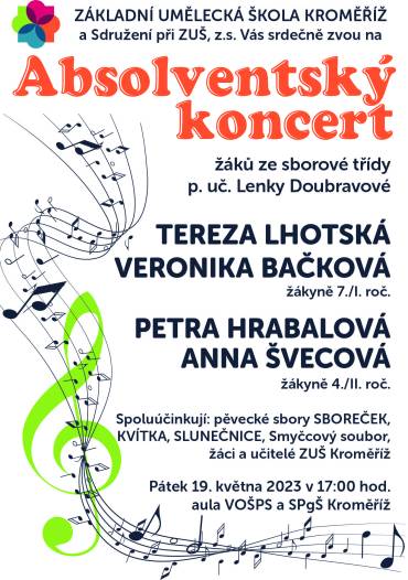 Pozvánka na absolventský koncert