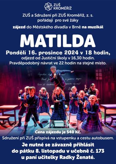 Zájezd do Brna – představení Matilda